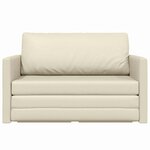 vidaXL Canapé-Lit Crème 124 x 71 x 78 cm Cuir artificiel