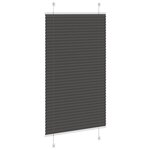 vidaXL Store plissé noir 80x100 cm largeur du tissu 79 4 cm polyester
