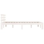 vidaXL Cadre de lit Blanc Bois massif 180x200 cm Super King