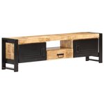 vidaXL Meuble TV 140x30x40 cm Bois de manguier brut