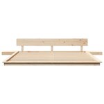 vidaXL Cadre de lit Marron 200 x 200 cm bois