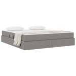 vidaXL Lit avec rangement et matelas Taupe 180 x 200 cm Polyester