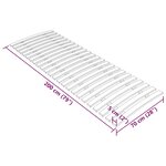 vidaXL Latte de rechange pour sommier avec 24 lattes 70 x 200 cm