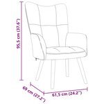 vidaXL Chaise de relaxation Noir Tissu