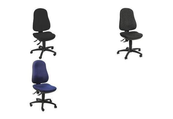 Siège de bureau Point 70, revêtement tissu: bleu TOPSTAR