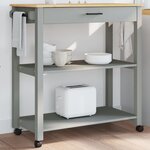 vidaXL Chariot de cuisine MONZA 84x40x90 cm bois massif de pin