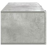 vidaXL Meuble TV mural Gris béton 78 5 x 41 x 30 cm Bois d'ingénierie