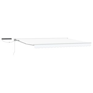 vidaXL Auvent rétractable électrique Blanc 4 × 3 m