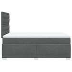 vidaXL Sommier à lattes de lit avec matelas gris foncé 120x190cm tissu