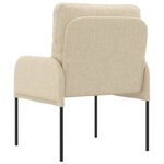 vidaXL Canapés avec coussin 55cm Crème Contreplaqué