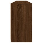 vidaXL Buffet avec lumières LED chêne marron 202x37x67 cm