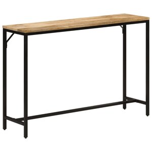 vidaXL Table console 110x30x75 cm bois de manguier massif brut et fer