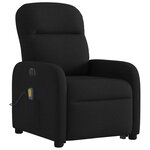 vidaXL Fauteuil inclinable de massage électrique Noir Tissu