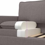 vidaXL Canapé Taupe 196 x 81 x 87 5 cm Tissu