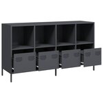 vidaXL Buffet anthracite 135x39x73 5 cm acier laminé à froid