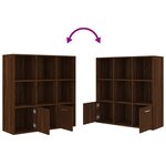 vidaXL Armoire à livres Chêne marron 98x30x98 cm