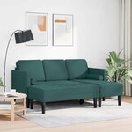 vidaXL Ensemble de Canapés avec coussin 2 Pièces Vert foncé Polyester