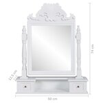 vidaXL Coiffeuse avec miroir pivotant rectangulaire MDF