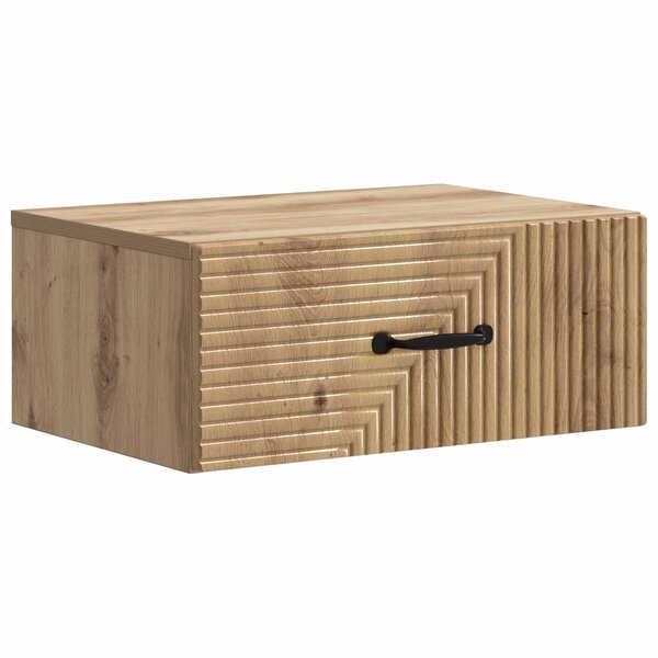 vidaXL Cabinet de chevet mural Chêne artisanal 49 x 34 5 x 20 cm