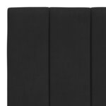 vidaXL Lit avec matelas Hanko noir 90x200 cm velours