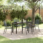vidaXL Ensemble de salle à manger de jardin 5 pièces acier anthracite