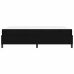vidaXL Lit à ressorts Noir  Noir 160 x 200 cm Tissu  Bois Engineered