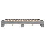 vidaXL Cadre de lit sonoma gris 160x200 cm bois d'ingénierie et métal