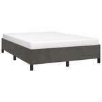 vidaXL Cadre de lit sans matelas gris foncé 137x190 cm velours