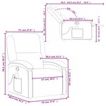 vidaXL Fauteuil inclinable de massage gris clair velours
