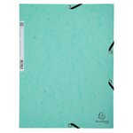 Chemise à élastique 3 rabats carton exacompta aquarel  24 x 32 dos 3 cm couleurs assorties - lot de 5