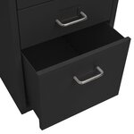 vidaXL Classeur mobile Noir 28x41x69 cm Métal