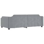 vidaXL Lit de repos gris clair 90x190 cm tissu