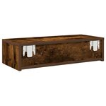 vidaXL Étagère murale avec tiroirs chêne fumé bois d'ingénierie