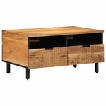 Table basse vidaXL 80x54x40 cm en bois massif d'acacia