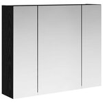 vidaXL Armoire Miroir de Salle de Bain Chêne noir 60 x 14 5 x 50 cm