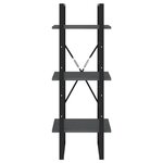 vidaXL Bibliothèque à 3 niveaux Gris 40x30x105 cm Bois de pin massif
