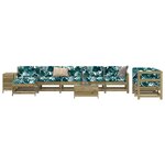 vidaXL Salon de jardin 10 Pièces bois de pin imprégné