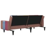 vidaXL Canapé-lit à 2 places tissu