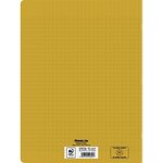 Cahier recyclé et recyclable  96 pages seyès 90 g  couverture polypropylène jaune  format 24 x 32 cm CONQUERANT