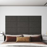 vidaXL Panneaux muraux 12 Pièces Gris foncé 60x30 cm Tissu 2 16 m²