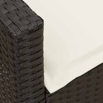 vidaXL Canapé de jardin avec coussins 5 places noir résine tressée
