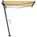 vidaXL Auvent automatique sur pied 350x250 cm Jaune/Blanc