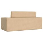 vidaXL Canapé-lit pour enfants 2 places crème peluche douce