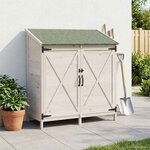 vidaXL Abri de jardin Blanc 106 x 56 x 113 5 cm Bois d'ingénierie