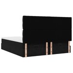 VidaXL Cadre de lit ottoman avec matelas noir 180x200cm velours