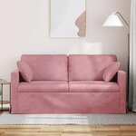 vidaXL Canapé Rose 158 x 78 x 80 cm Velours