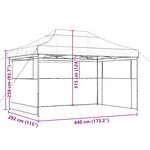 vidaXL Tente de fête 292 x 440 x 315 cm Bordeaux Tissu Oxford