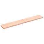 vidaXL Étagère murale 200x30x(2-4) cm bois de chêne massif non traité