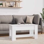 vidaXL Table basse blanc 101x49x52 cm bois d'ingénierie