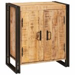 vidaXL Cabinet de chevet Marron Bois de mangue brut massif